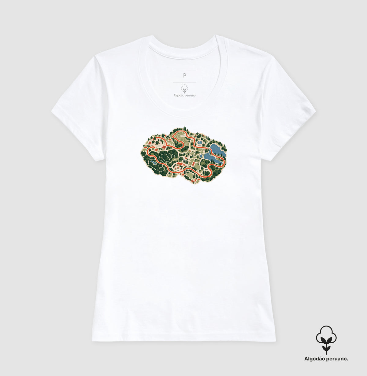 Camiseta Algodão Peruano - Mapa do Corre
