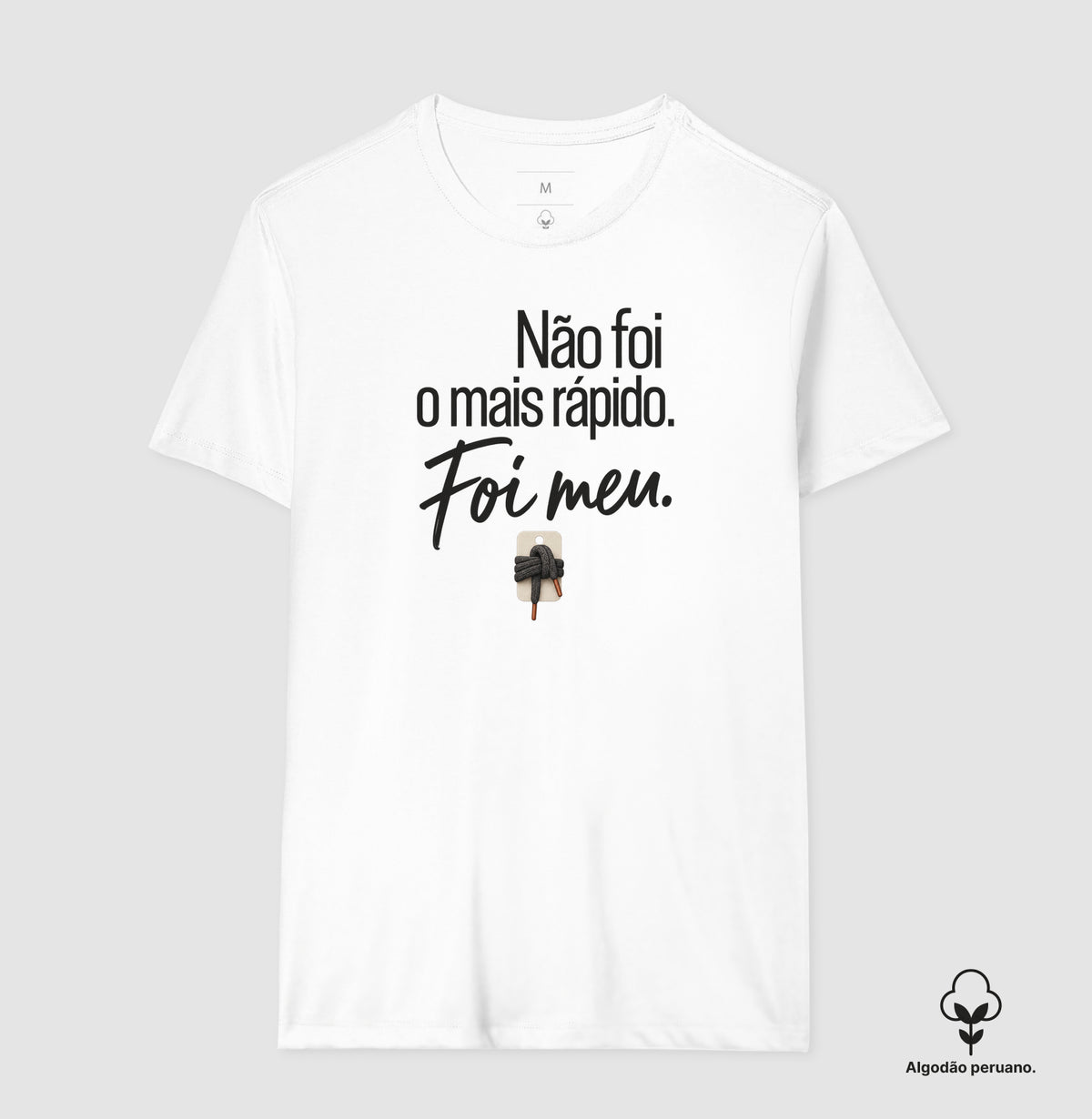 Camiseta Algodão Peruano - Orgulho sem Comparação, Masculino, Branca
