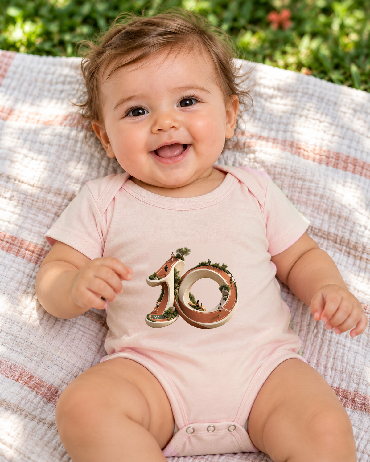 Body Infantil - Dez Redondo, cor Rosa Bebê, modelo feminino, ambiente
