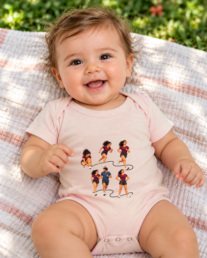 Body Infantil - Primeiro 5K, cor Rosa Bebê, modelo feminino, ambiente