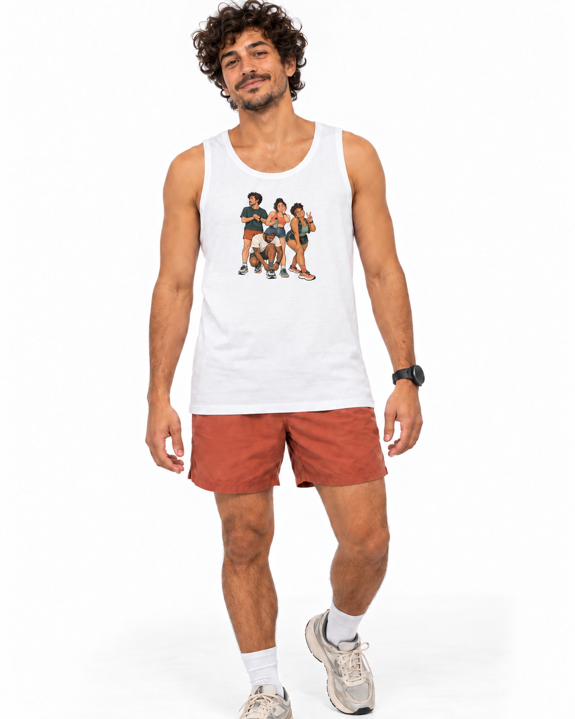 Regata Unissex Foto Antes da Largada — homem em fundo branco