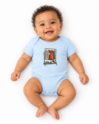 Body Infantil Guarda-Roupa Runner — menino em fundo branco