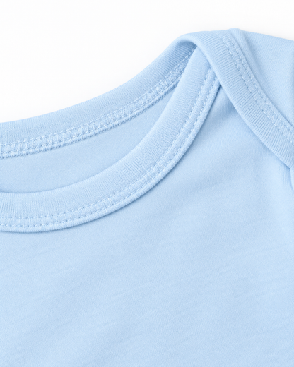 Body Infantil Guarda-Roupa Runner — detalhe da gola