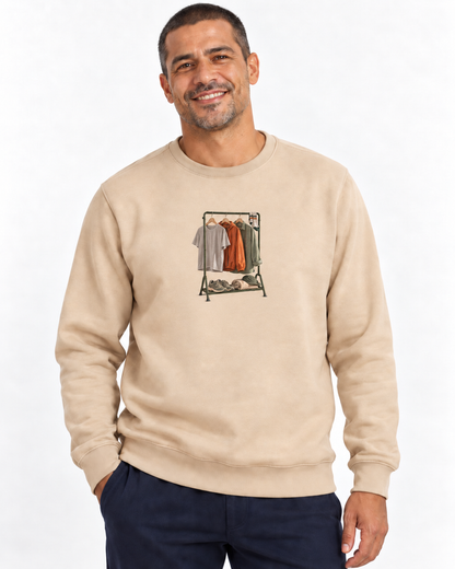 Suéter Moletom Guarda-Roupa Runner — homem em fundo branco