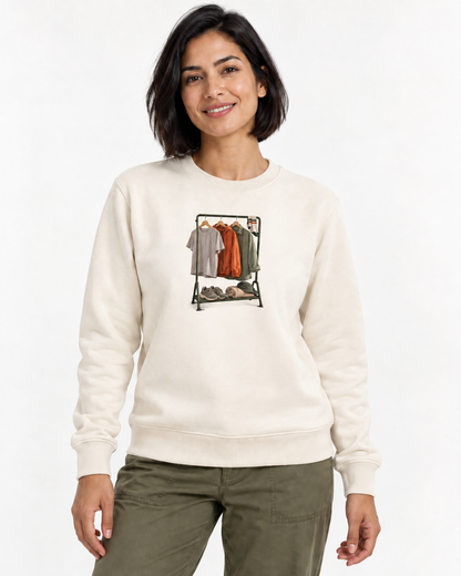 Suéter Moletom Guarda-Roupa Runner — mulher em fundo branco