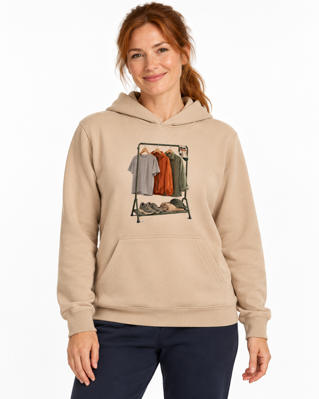 Hoodie Moletom Guarda-Roupa Runner — mulher em fundo branco