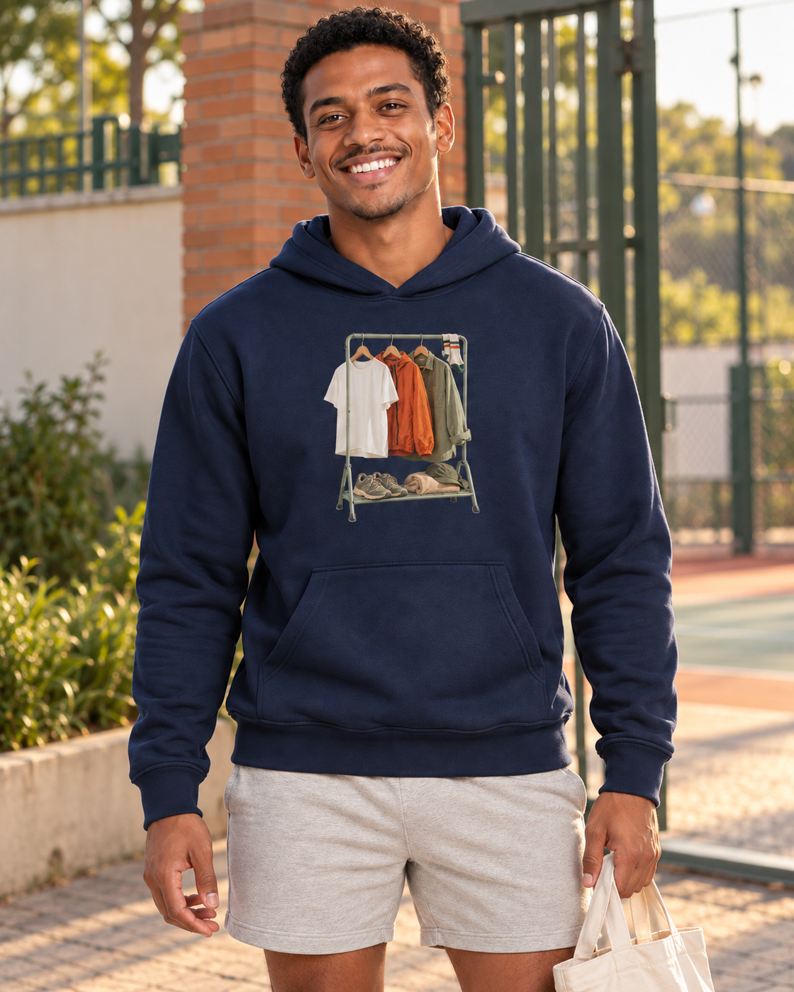 Hoodie Moletom Guarda-Roupa Runner — homem em ambiente