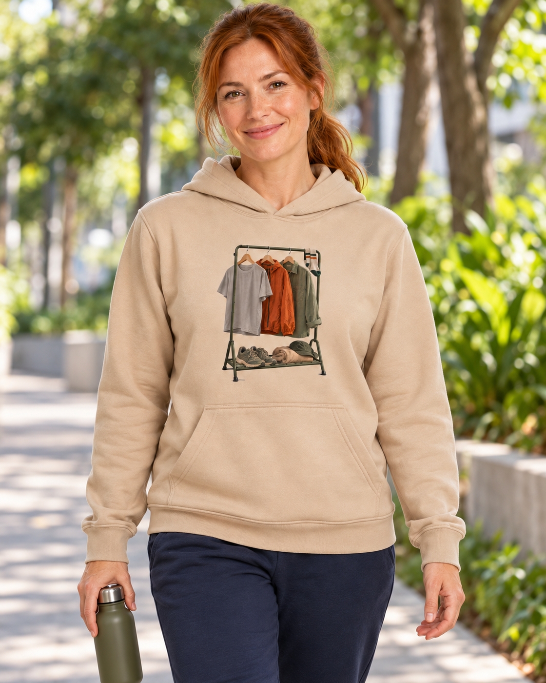 Hoodie Moletom Guarda-Roupa Runner — mulher em ambiente