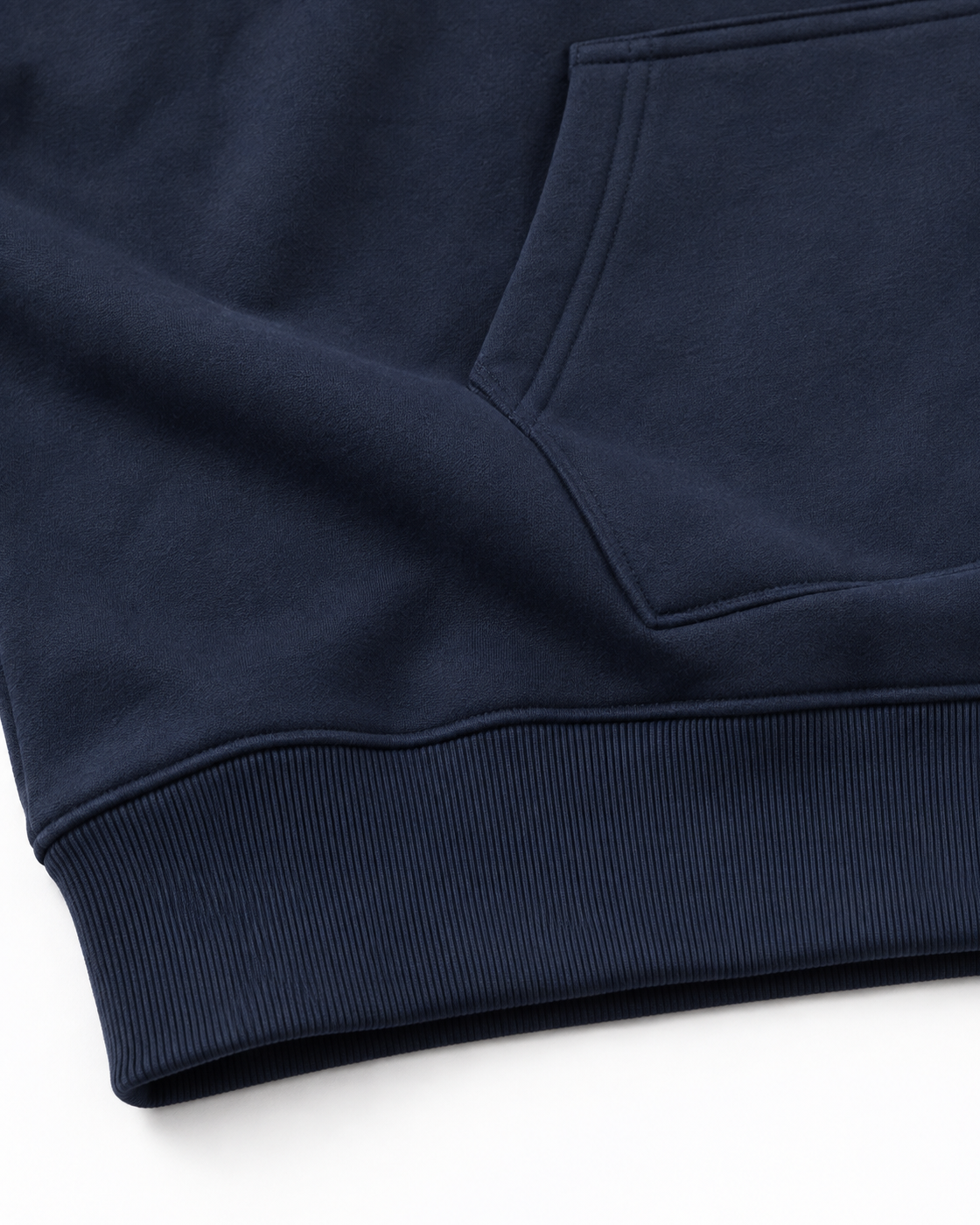 Hoodie Moletom Guarda-Roupa Runner — detalhe da barra e bolso
