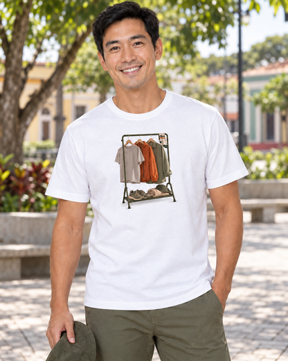 Camiseta Algodão Peruano Guarda-Roupa Runner — homem em ambiente
