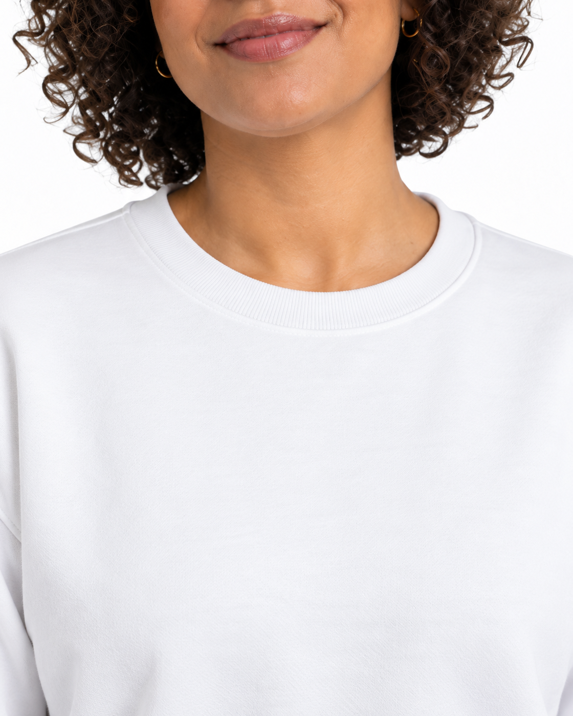 Cropped Moletom Guarda-Roupa Runner — detalhe da gola