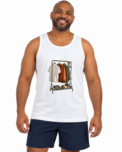 Regata Unissex Guarda-Roupa Runner — homem em fundo branco