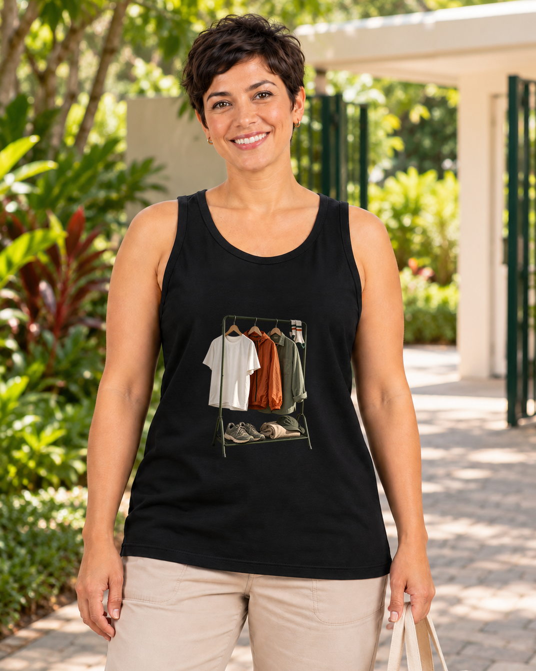 Regata Unissex Guarda-Roupa Runner — mulher em ambiente