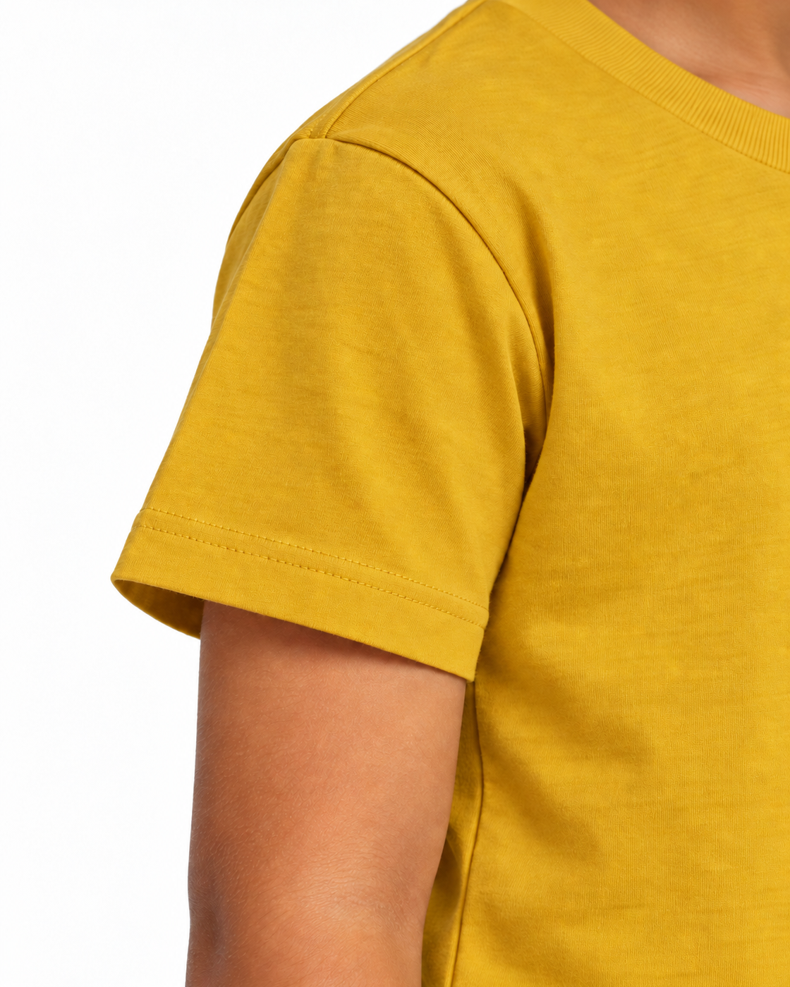 Camiseta Infantil Guarda-Roupa Runner — detalhe da manga