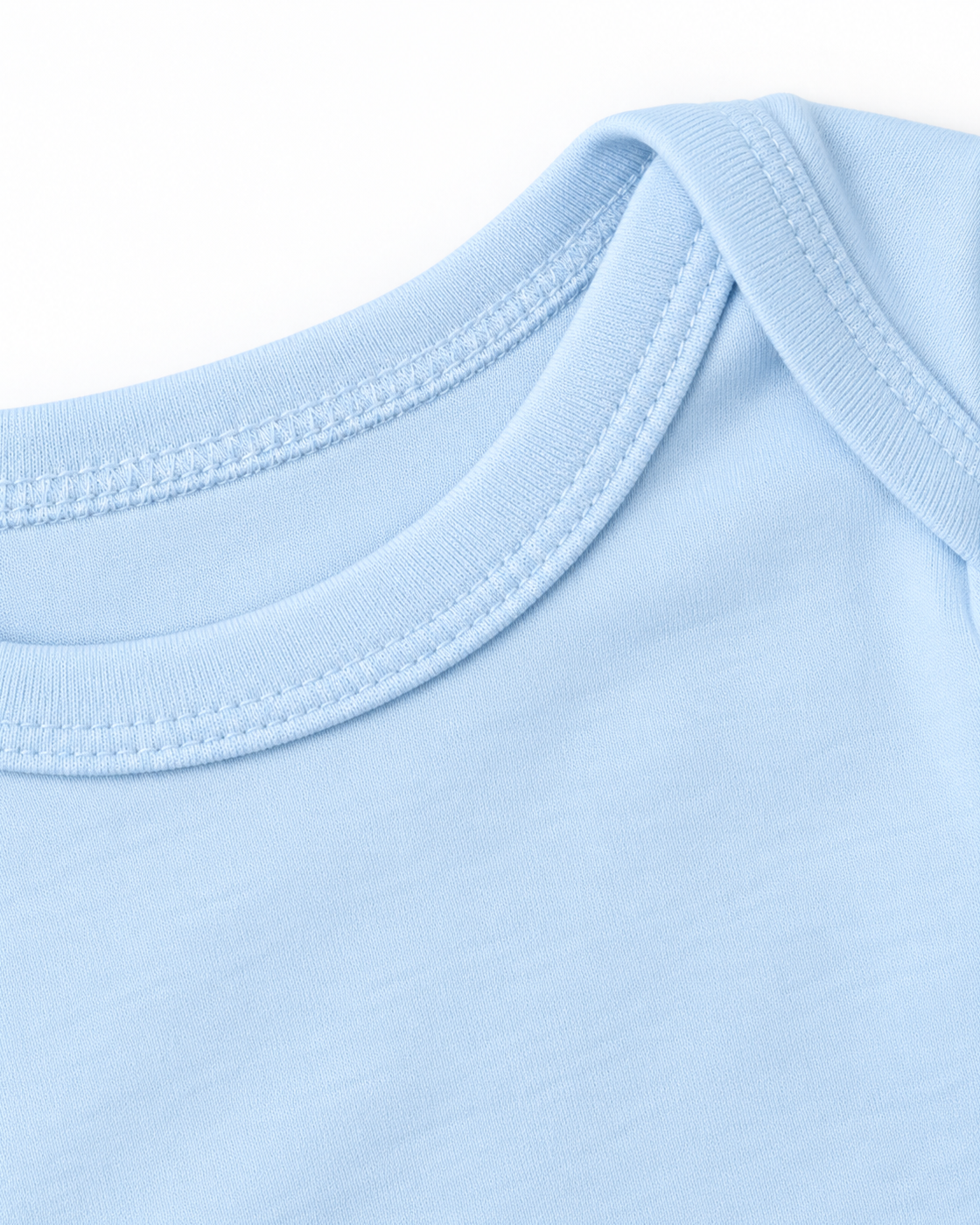 Body Infantil Mesa de Encontro — detalhe da gola