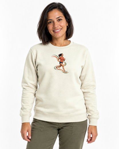 Suéter Moletom Clube Invisível — mulher em fundo branco