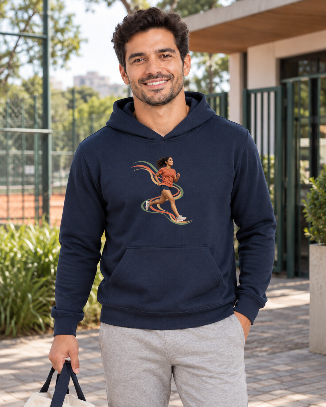 Hoodie Moletom Clube Invisível — homem em ambiente