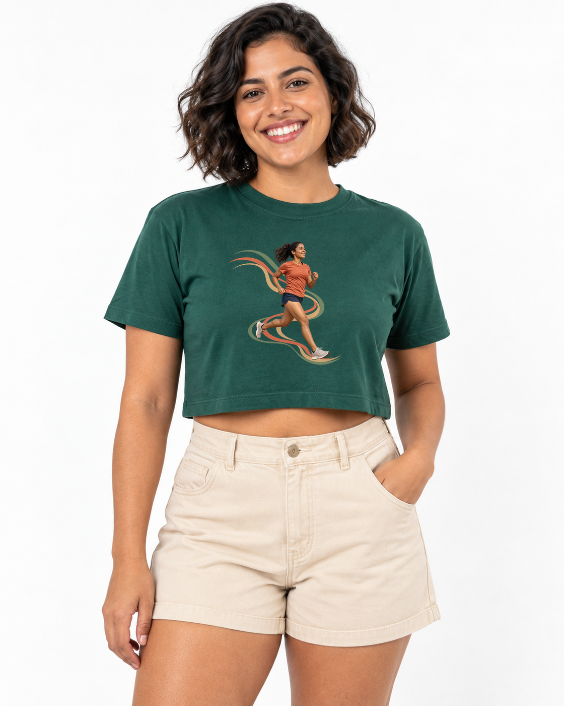 Cropped Clube Invisível — mulher em fundo branco