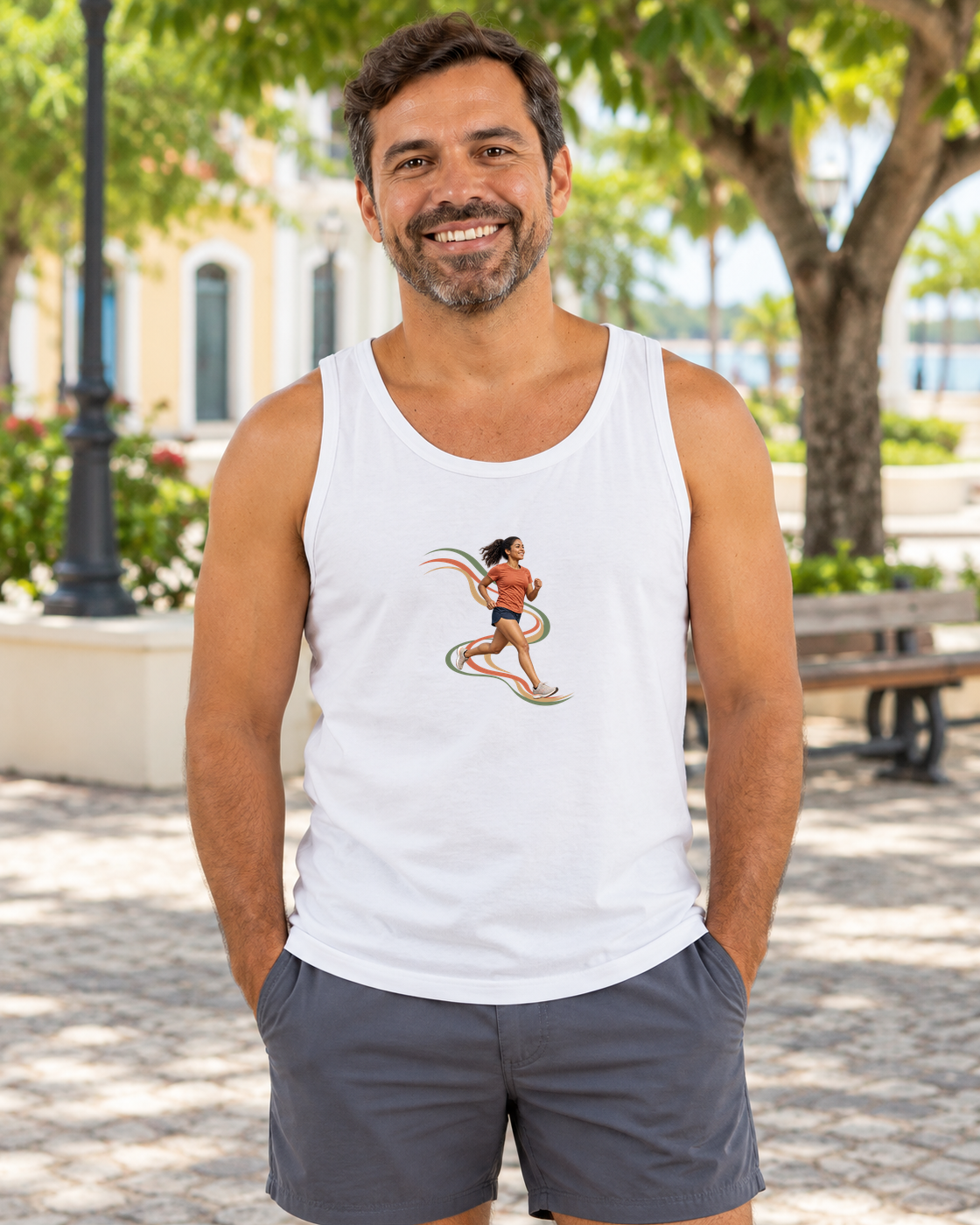 Regata Unissex Clube Invisível — homem em ambiente