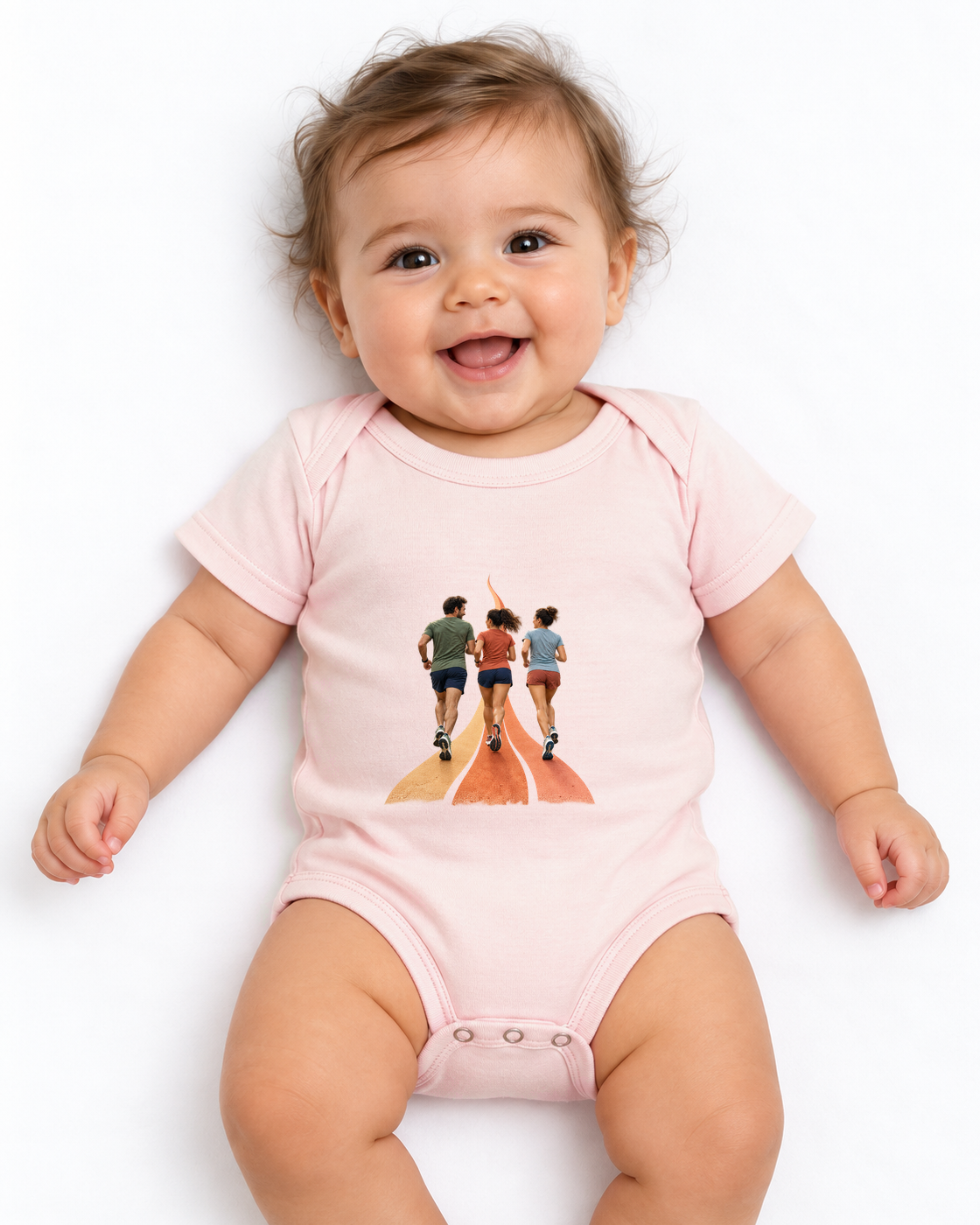 Body Infantil Último Quilômetro Juntos — menina em fundo branco