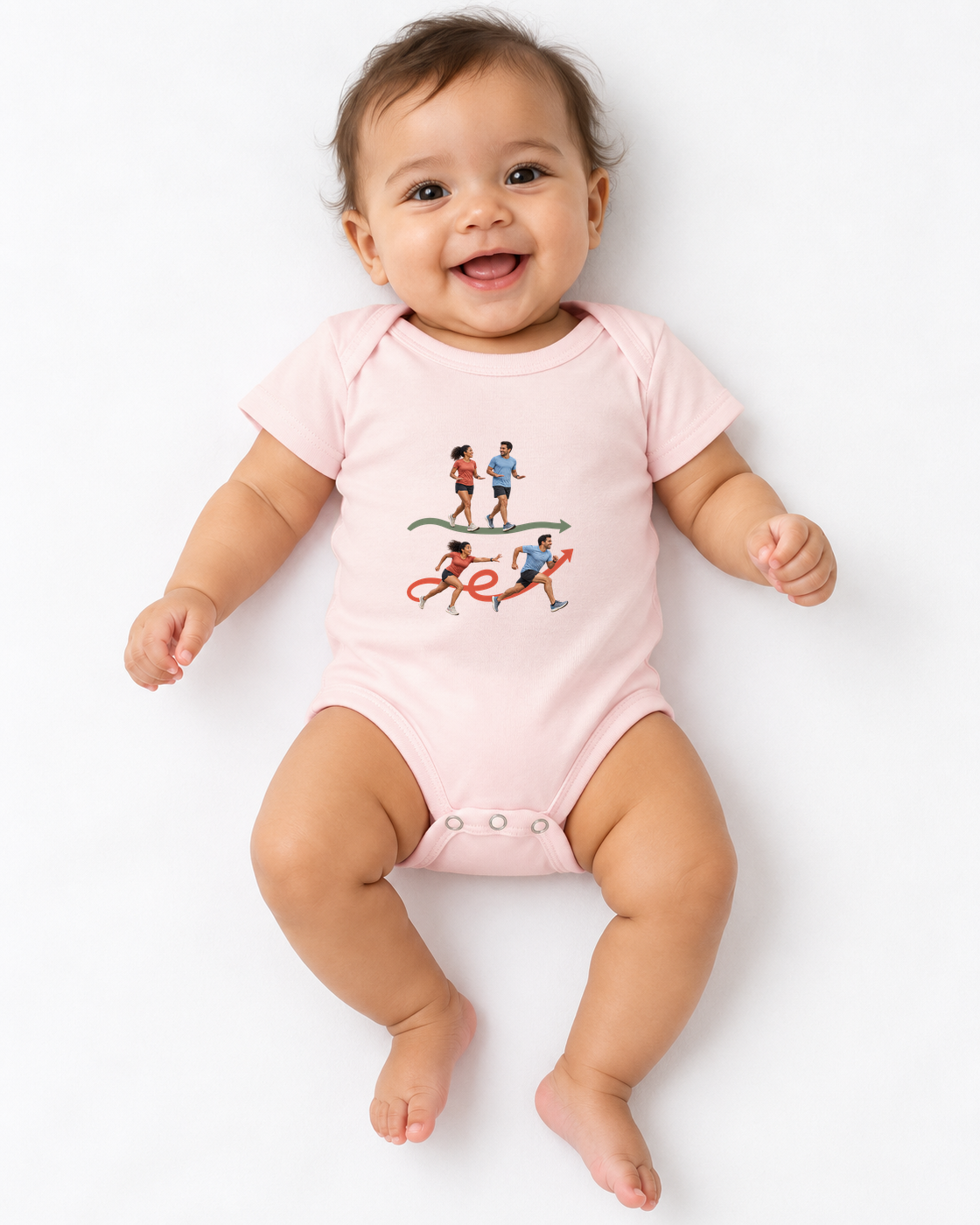 Body Infantil Pace Combinado — menina em fundo branco