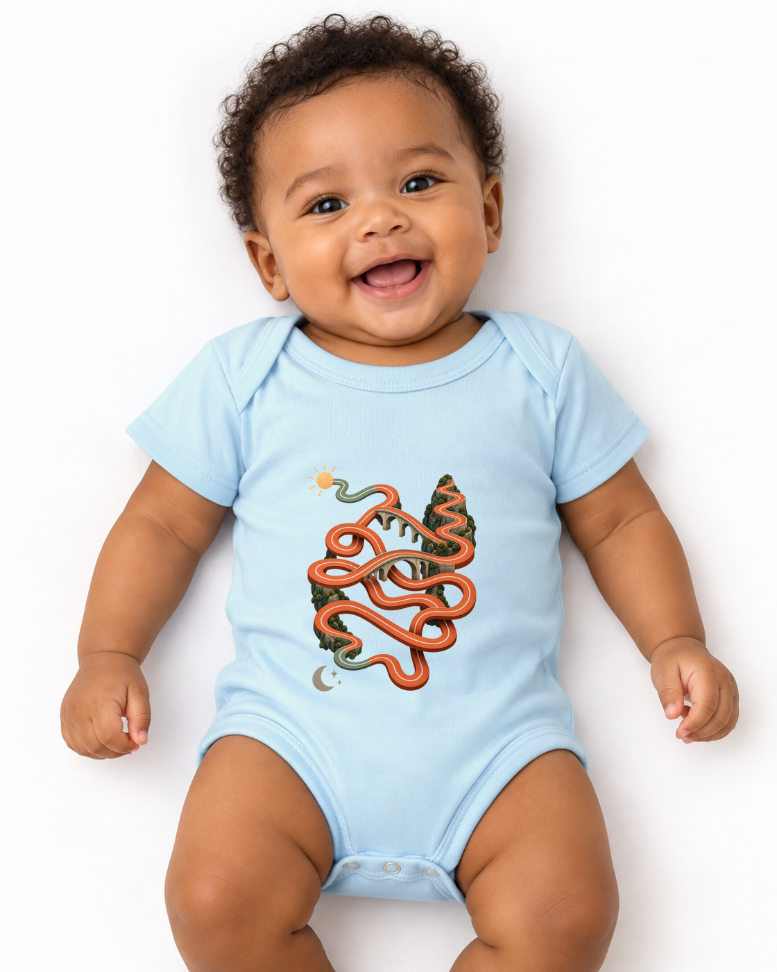 Body Infantil Só um Trote — menino em fundo branco