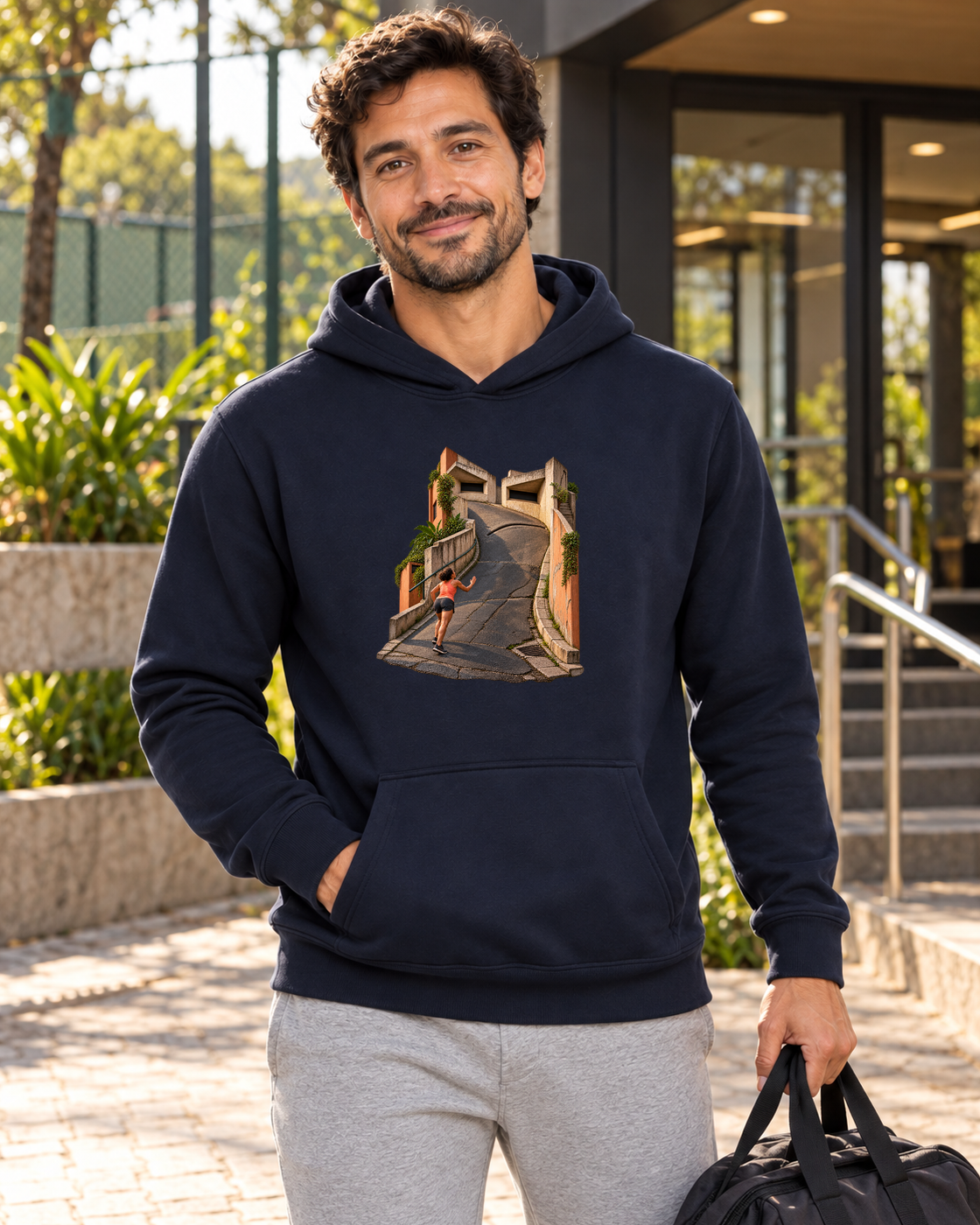 Hoodie Moletom A Ladeira Opina — homem em ambiente