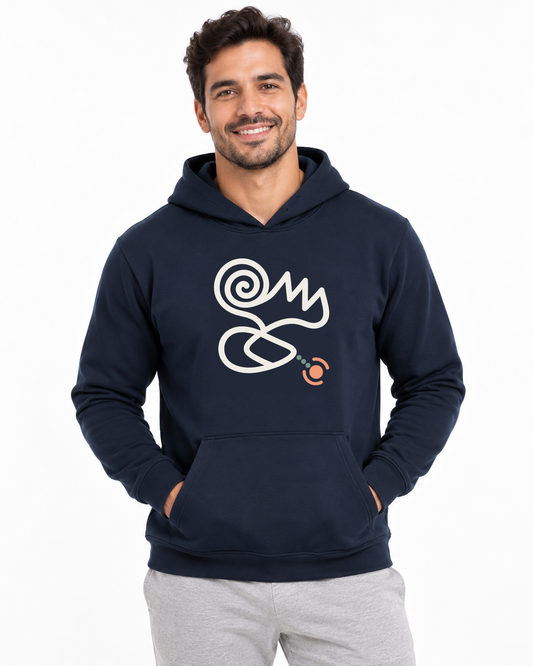 Hoodie Moletom Marinho Entrevoltas - GPS em Crise, estúdio