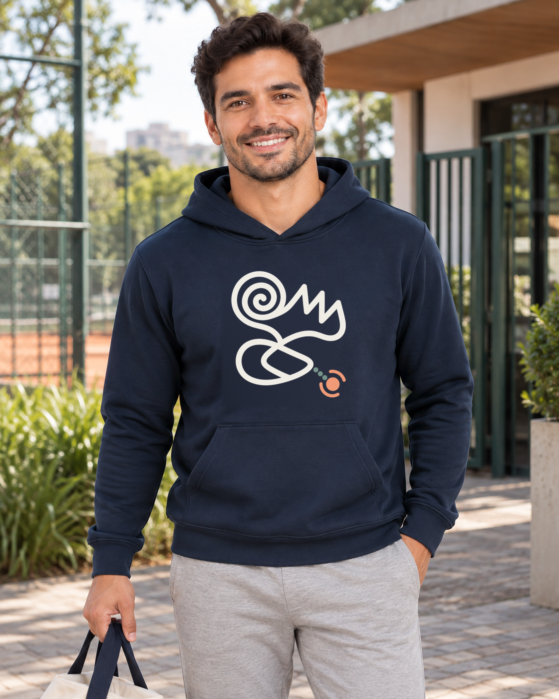 Hoodie Moletom Marinho Entrevoltas - GPS em Crise, ambiente externo