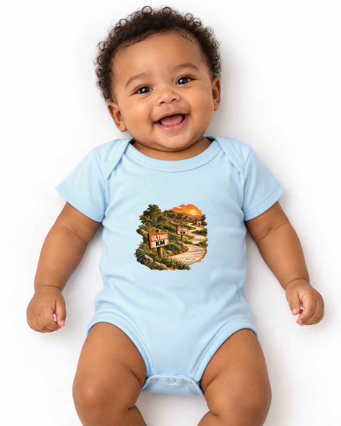 Último Quilômetro — body infantil Entrevoltas — bebê — azul bebê — estúdio