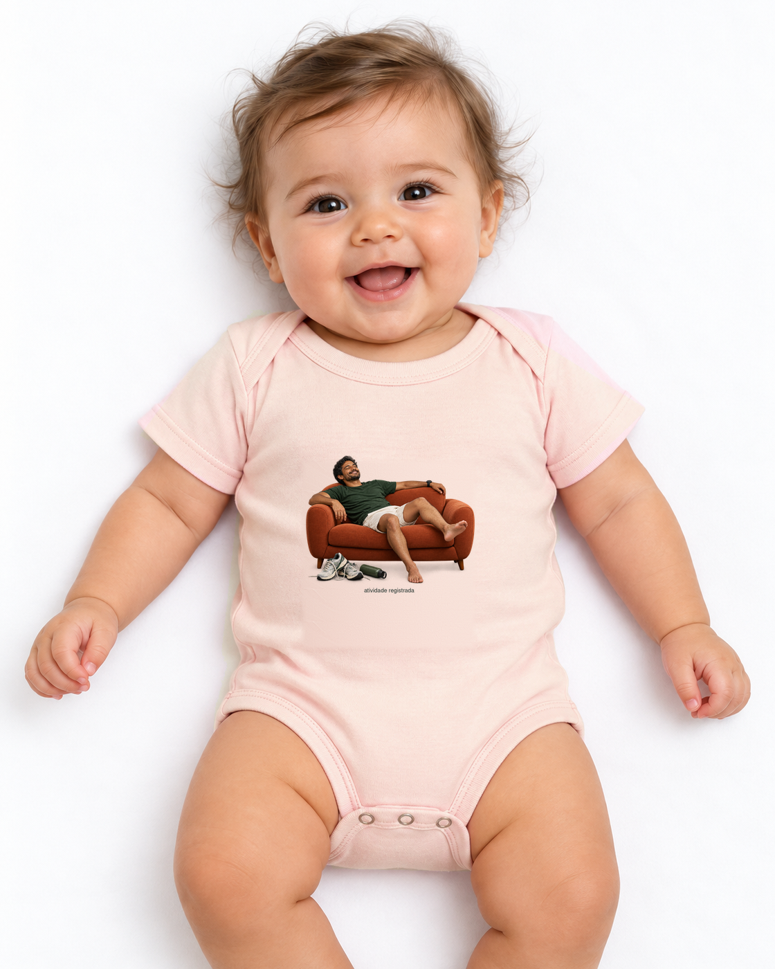 Recuperação Ativa — body infantil Entrevoltas — bebê — rosa bebê — estúdio