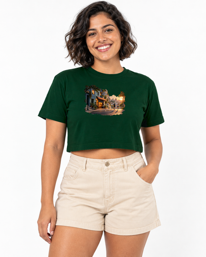 A Cidade Acorda — cropped Entrevoltas — modelo feminino — verde — estúdio