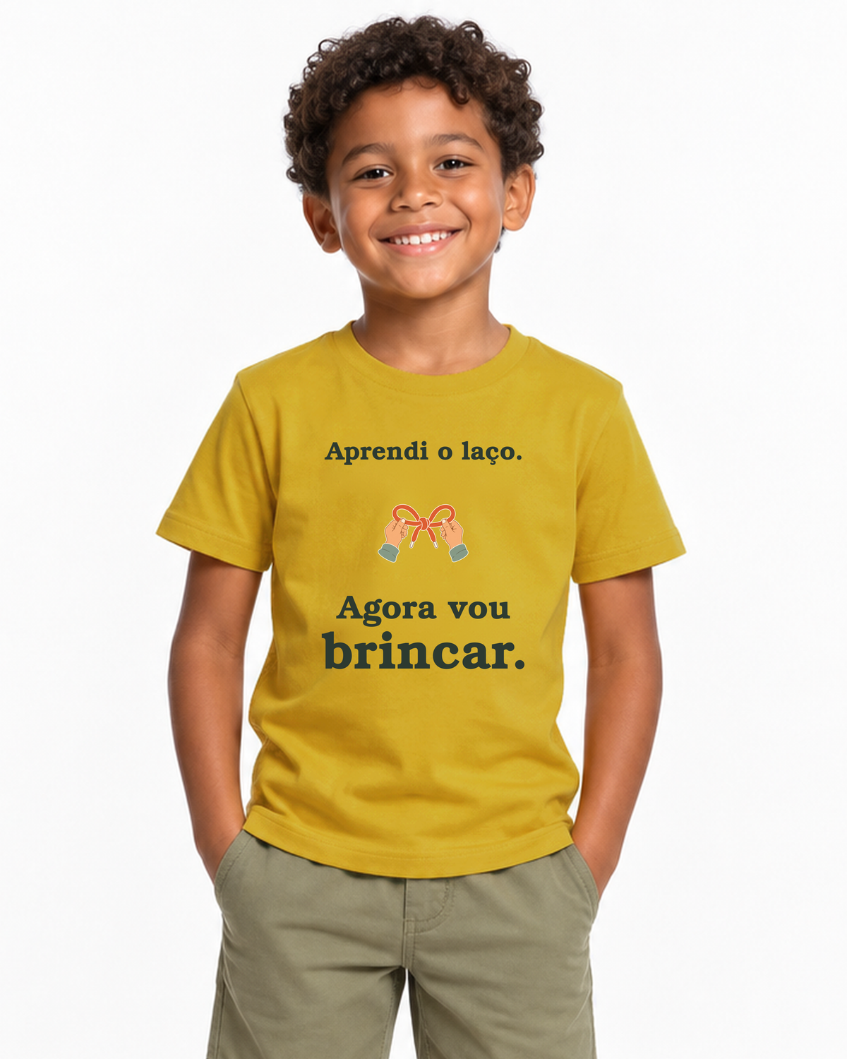 Camiseta Infantil Laço Aprendido — editorial IMG01