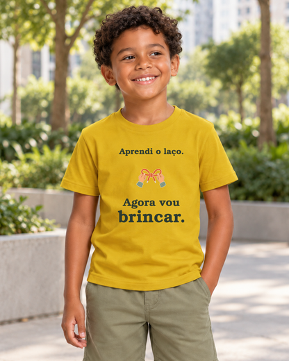 Camiseta Infantil Laço Aprendido — editorial IMG03