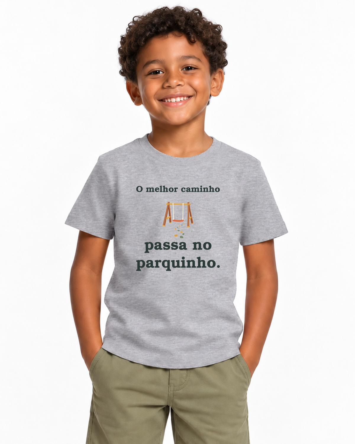 Camiseta Infantil Caminho do Parquinho — editorial IMG01