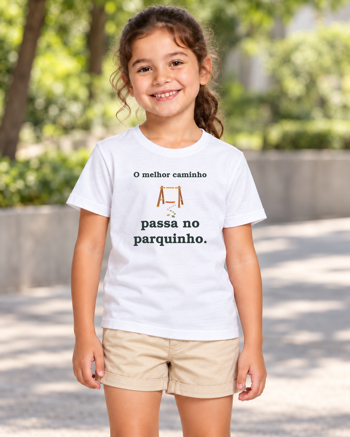 Camiseta Infantil Caminho do Parquinho — editorial IMG04