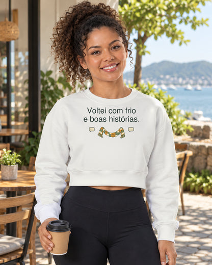 Cropped Moletom - Frio e Histórias
