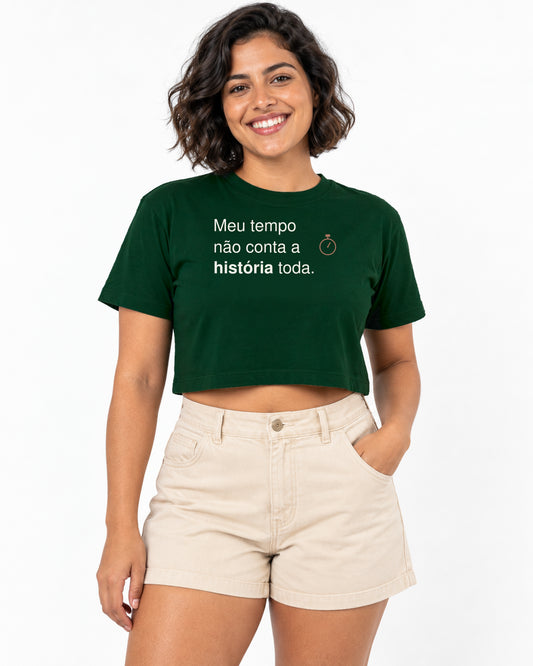 Cropped - Muito Além do Tempo — foto com modelo