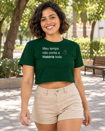 Cropped - Muito Além do Tempo — foto com modelo
