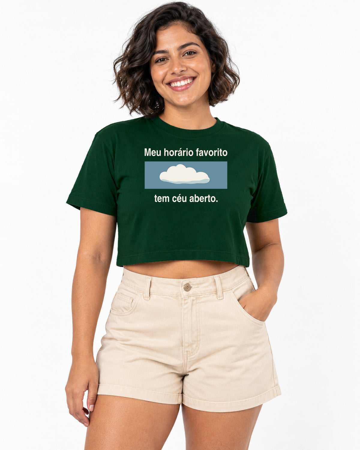 Cropped - Hora Preferida — foto com modelo
