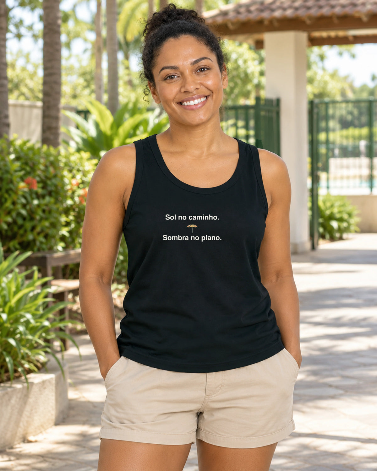 Regata Unissex - Caminho de Sombra, cor Preta, lifestyle