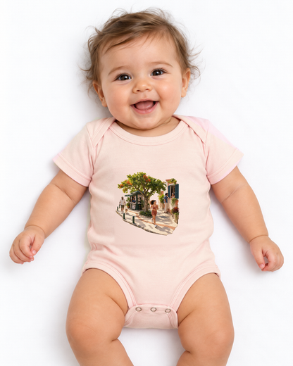 Calçada Viva — Body Infantil Entrevoltas — menina — rosa bebê — estúdio