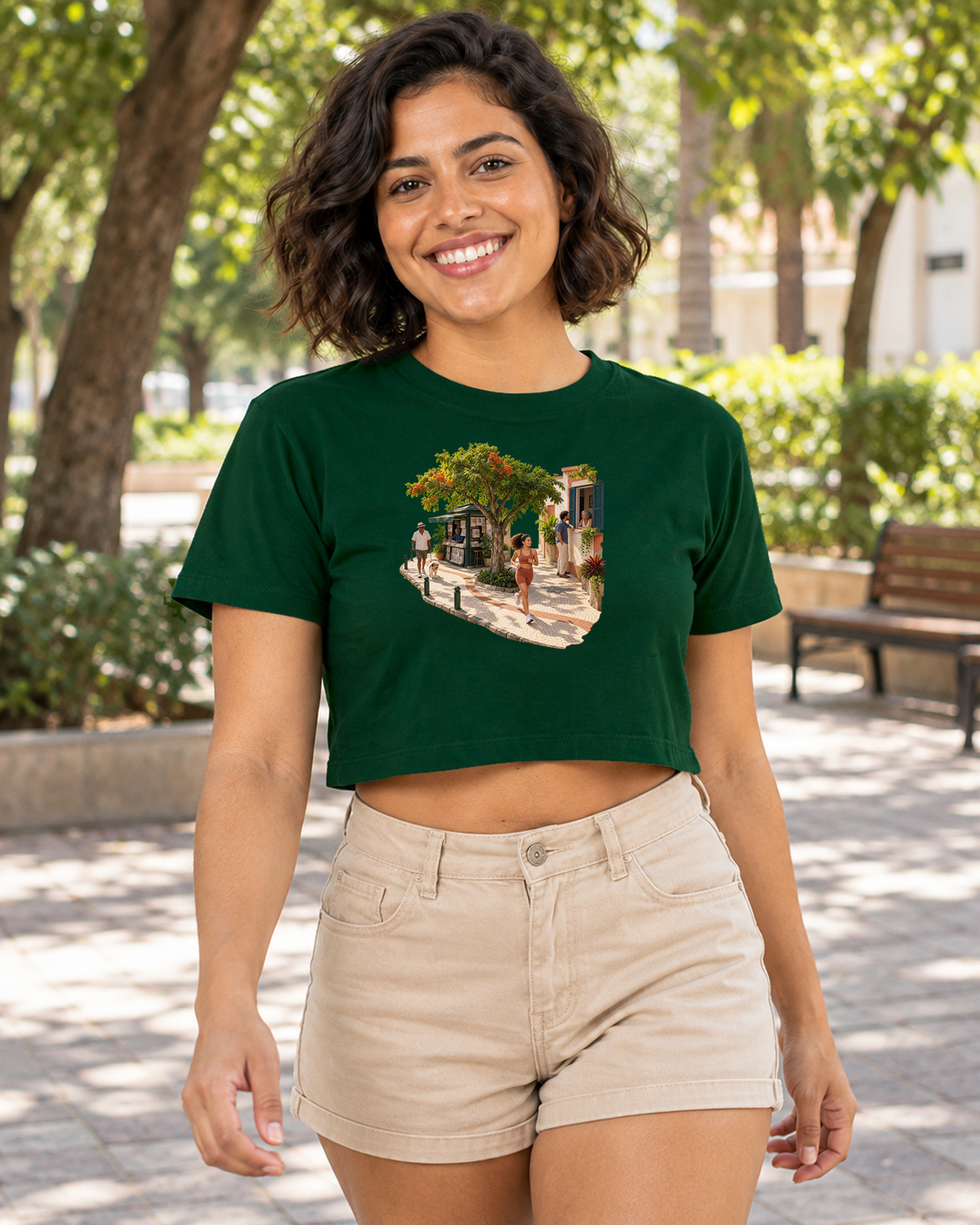 Calçada Viva — Cropped Entrevoltas — feminino — verde — ambiente