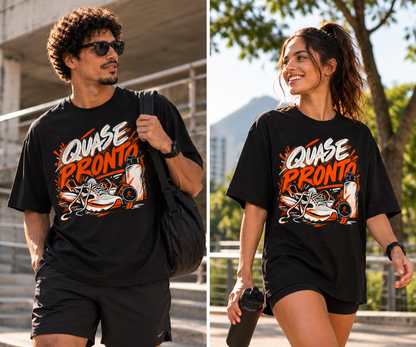 Camiseta Oversized - Cinco Minutos para Sair