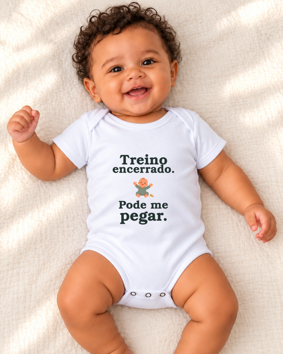 Body Infantil - Hora de Pegar — foto com modelo