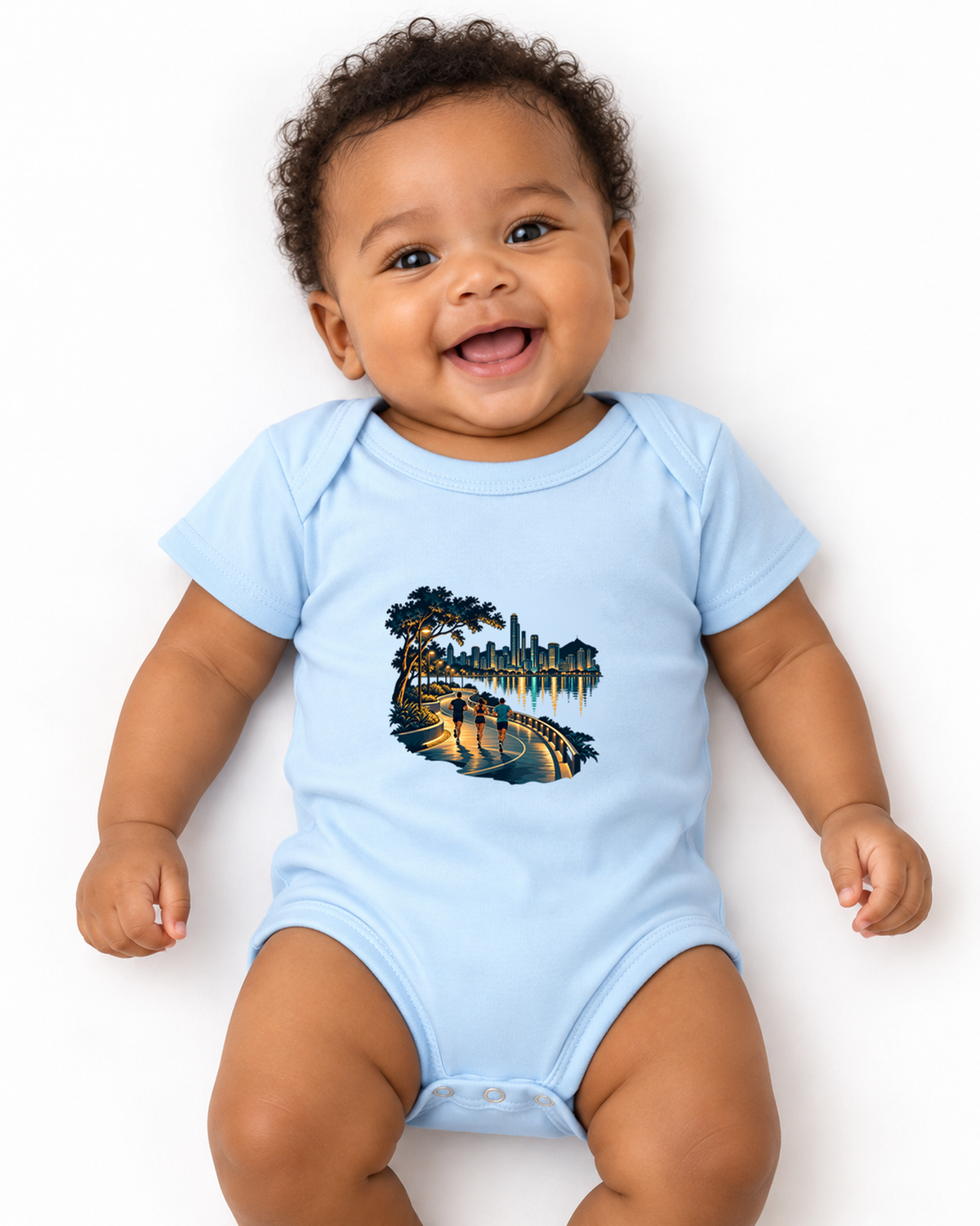 Body Infantil - Noite Refletiva — foto com modelo