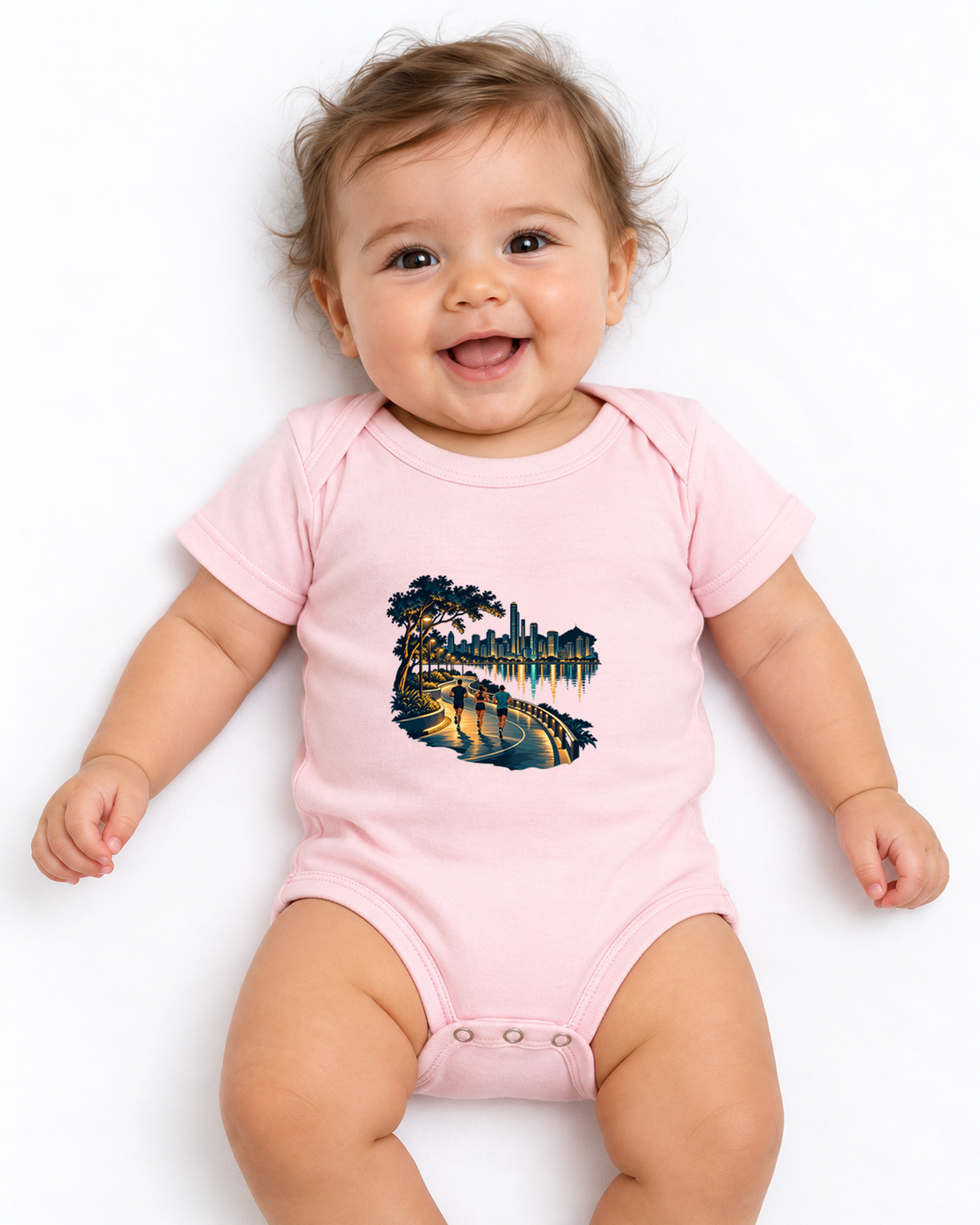 Body Infantil - Noite Refletiva — foto com modelo