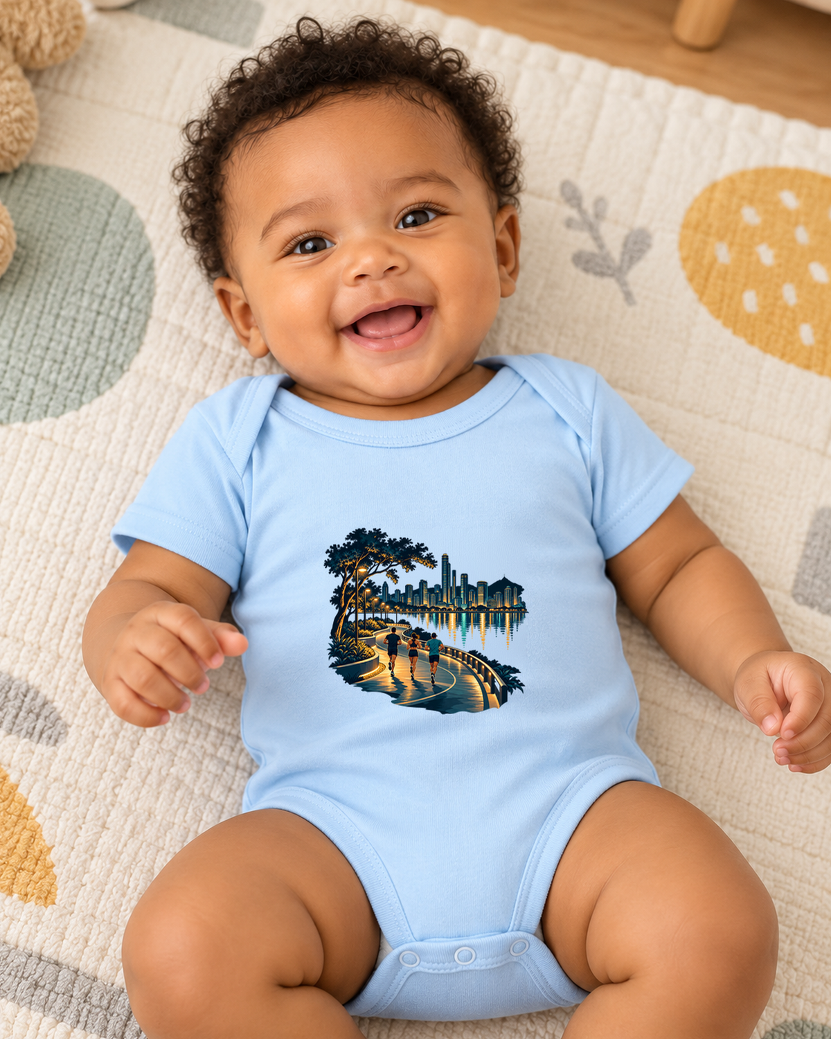 Body Infantil - Noite Refletiva — foto com modelo