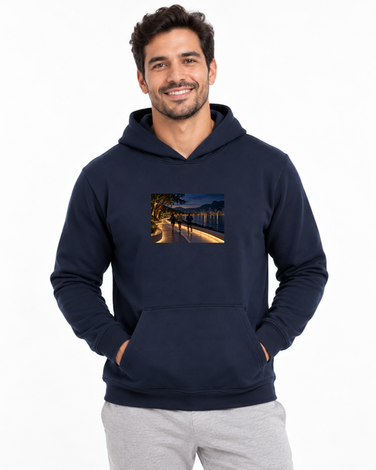 Hoodie Moletom - Noite Refletiva — foto com modelo