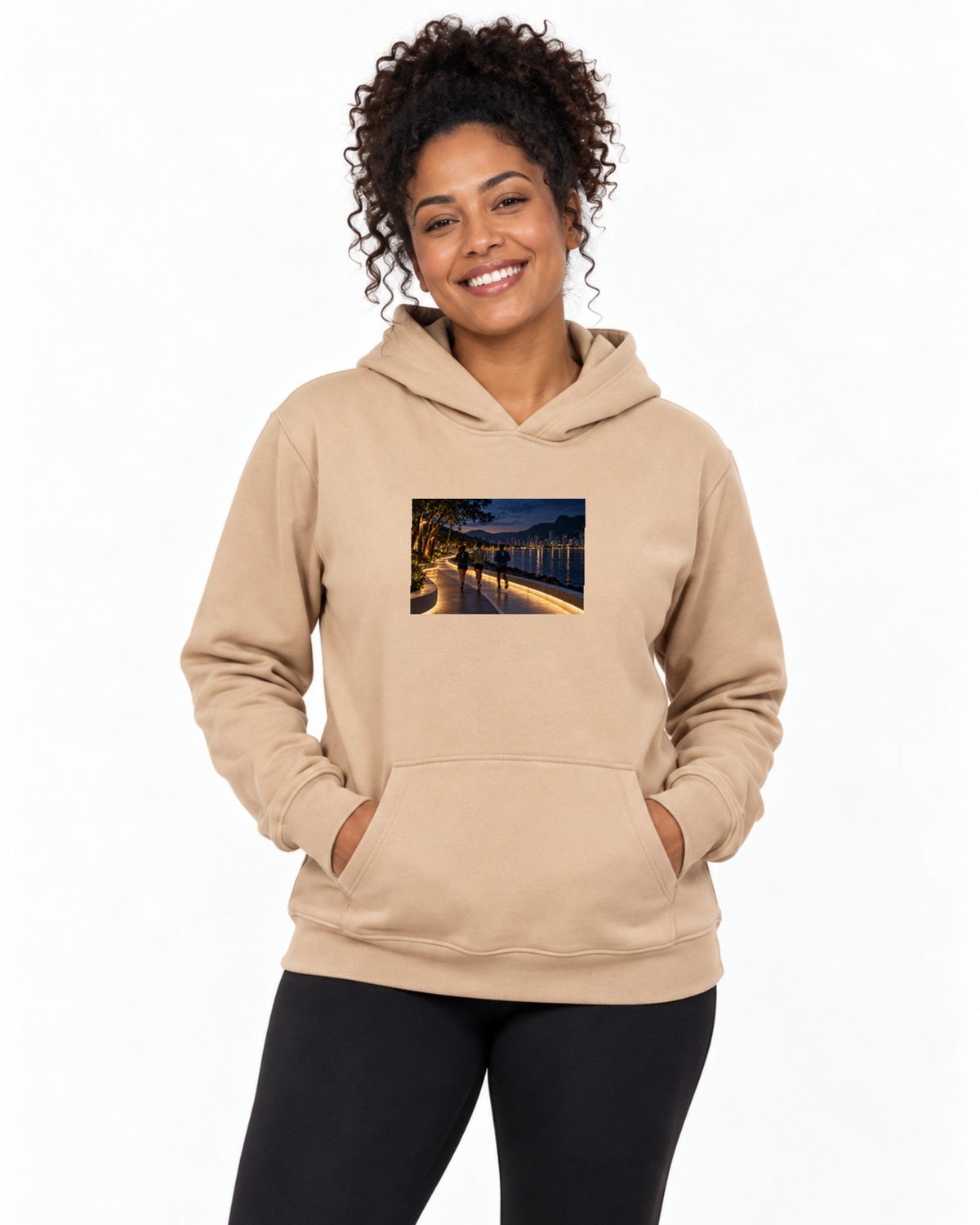 Hoodie Moletom - Noite Refletiva — foto com modelo